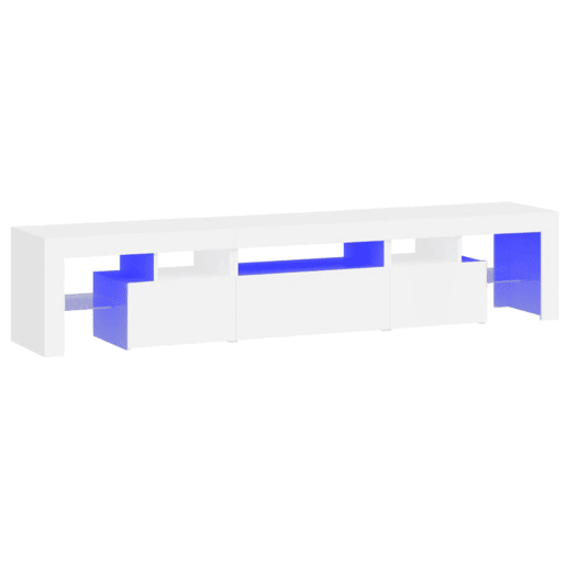 Móvel de TV - Modulo de TV - Armário de TV com luzes LED 200x36,5x40 cm branco