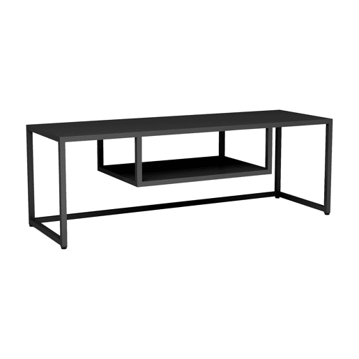Móvel de TV industrial atemporal 120 x 40 x 40 cm preto 03_0007763