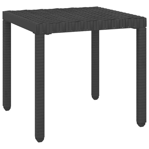 Conjunto de 2 espreguiçadeiras espreguiçadeiras para banhos de sol jardim cama terraço móveis ao ar livre com mesa de resina tecida preta 02_0012134