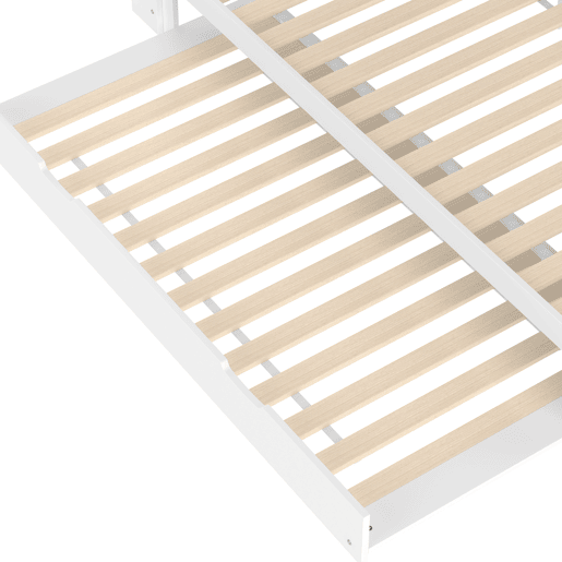 Cama nido 90x200 cm - sofá-cama, cabeceira com arrumação, cama extraível, sem colchão - branco