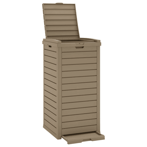 Lixeira externa marrom claro 41x41x86 cm polipropileno 02_0006115