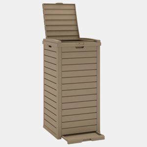 Lixeira externa marrom claro 41x41x86 cm polipropileno 02_0006115