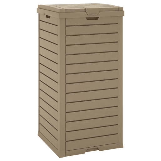 Lixeira externa marrom claro 41x41x86 cm polipropileno 02_0006115