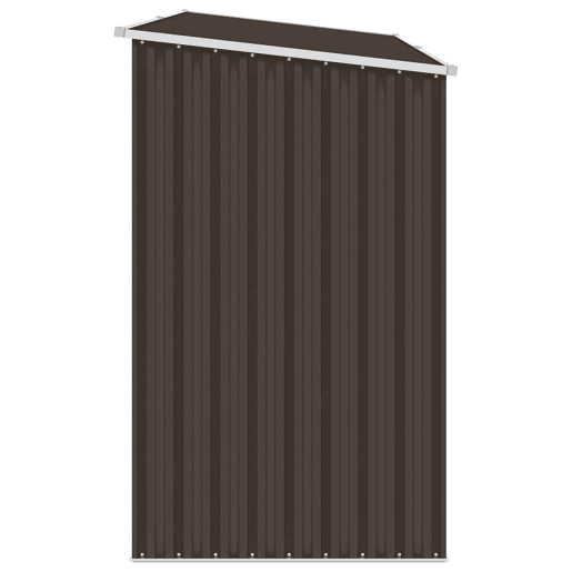 Abrigo de madeira de jardim 245 x 98 x 159 cm aço galvanizado marrom 02_0022398