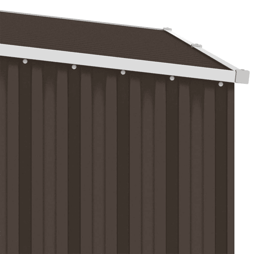 Abrigo de madeira de jardim 245 x 98 x 159 cm aço galvanizado marrom 02_0022398