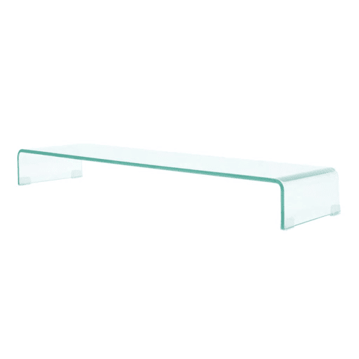 Armário de TV Buffet de TV design prático televisão para monitor 100 cm vidro transparente 2502040