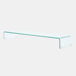 Armário de TV Buffet de TV design prático televisão para monitor 100 cm vidro transparente 2502040