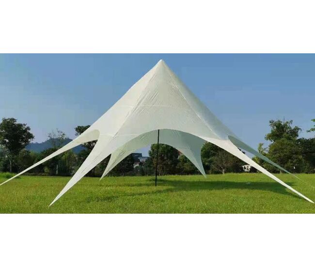 Carpa en forma de estrella plástico crema 10x10x380 cm