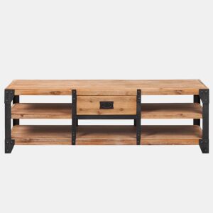 Móvel TV - Modulo de TV - Armário de TV madeira de acácia maciça 140x40x45 cm
