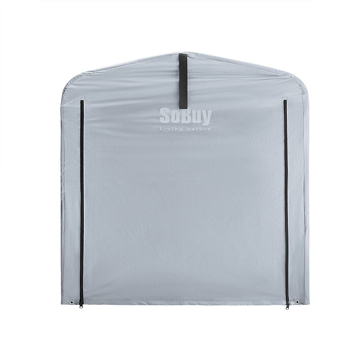 Sobuy funda impermeable para cobertizo 159x219x165 cm plateada sda12-sil
