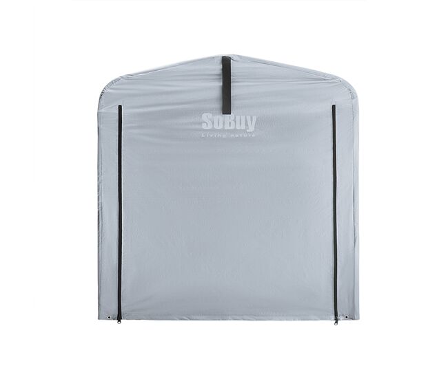Sobuy funda impermeable para cobertizo 159x219x165 cm plateada sda12-sil