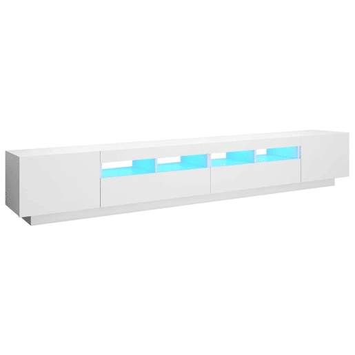 Móvel de TV - Modulo de TV - Armário de TV com luzes LED 260x35x40 cm branco