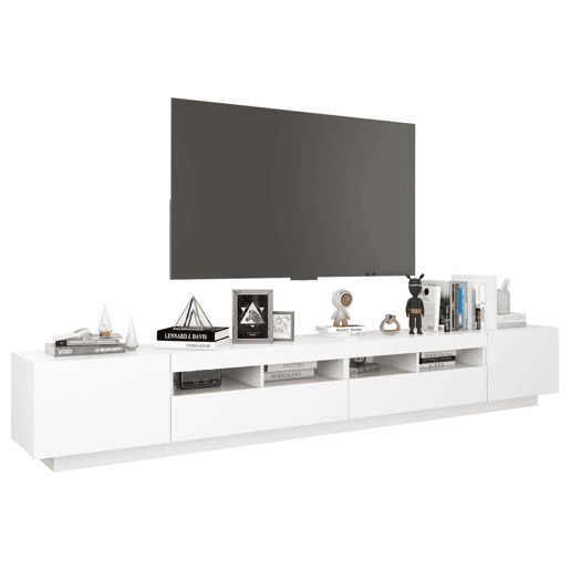 Móvel de TV - Modulo de TV - Armário de TV com luzes LED 260x35x40 cm branco