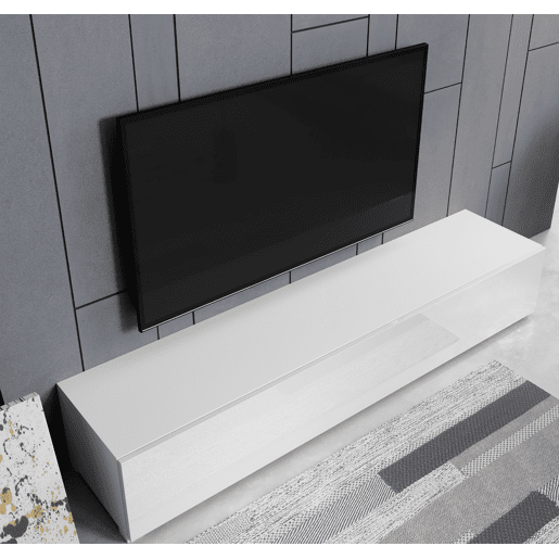 Móvel TV Sala de estar e jantar Branco 180x40x30 1 porta Aitana M2 Muebles Bonitos