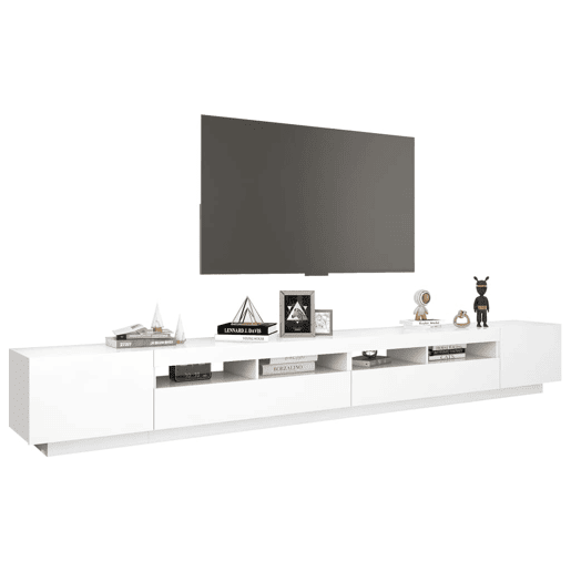 Móvel de TV - Modulo de TV - Armário de TV com luzes LED 300x35x40 cm branco