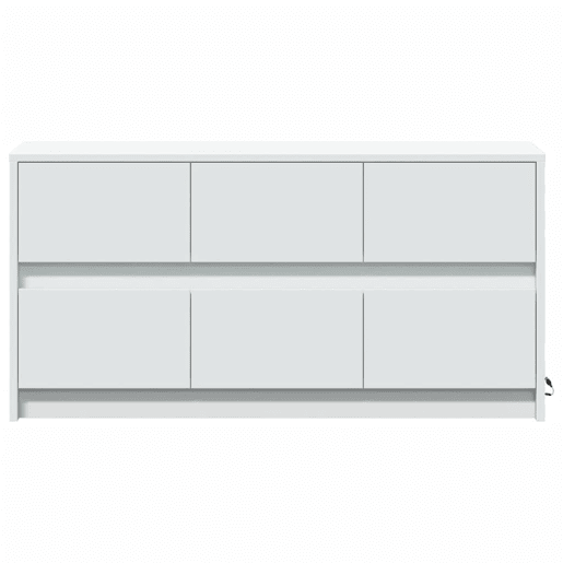 Móvel de TV - Modulo de TV - Armário de TV com luzes LED derivados de madeira branco