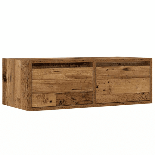 Móvel de TV - Modulo de TV - Armário de TV com luzes LED 75x35,5x25 cm madeira velha