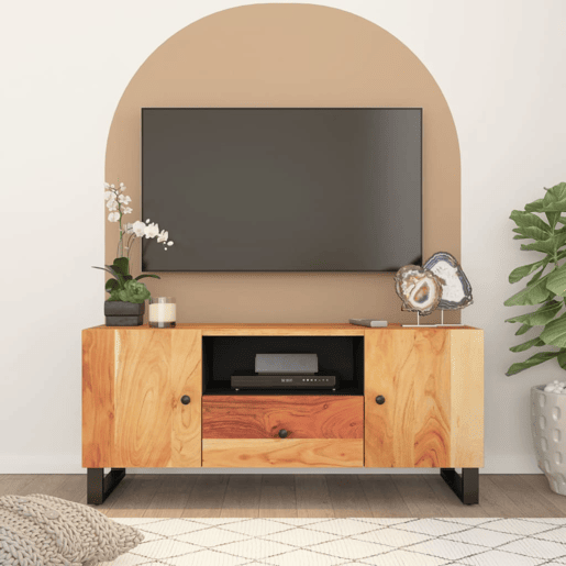 Móvel de TV - Modulo de TV - Armário de TV 105x33,5x46 cm acácia maciçaderivados madeira