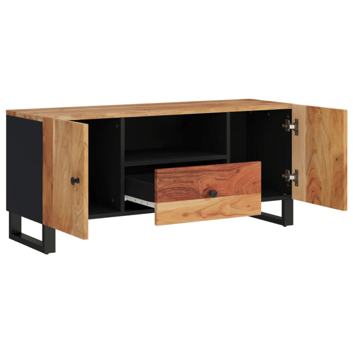 Móvel de TV - Modulo de TV - Armário de TV 105x33,5x46 cm acácia maciçaderivados madeira