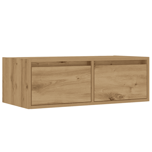 Móvel de TV - Modulo de TV - Armário de TV com luzes LED 75x35,5x25 cm carvalho artisiano