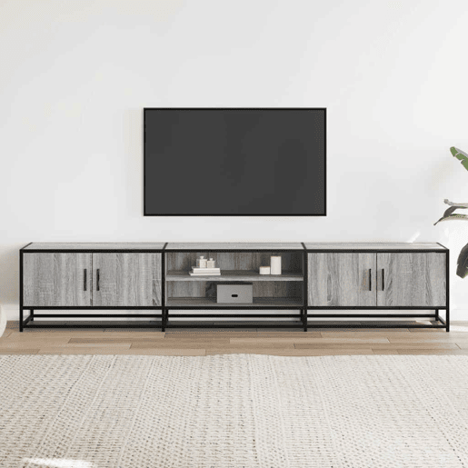 Móvel de TV - Modulo de TV - Armário de TV 210x35x41 cm derivados de madeira cinzento sonoma