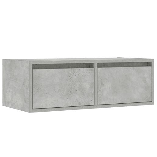 Móvel de TV - Modulo de TV - Armário de TV com luzes LED 75x35,5x25 cm cinzento cimento