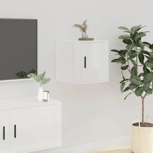 Móvel de TV - Modulo de TV - Armário de TV de parede 40x34,5x40 cm branco brilhante