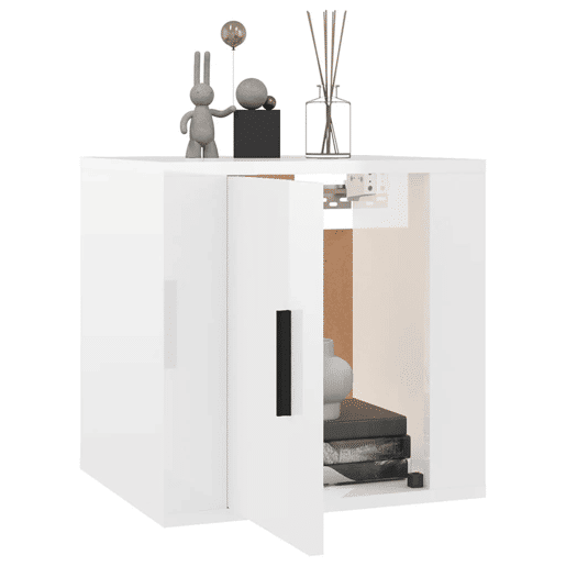 Móvel de TV - Modulo de TV - Armário de TV de parede 40x34,5x40 cm branco brilhante