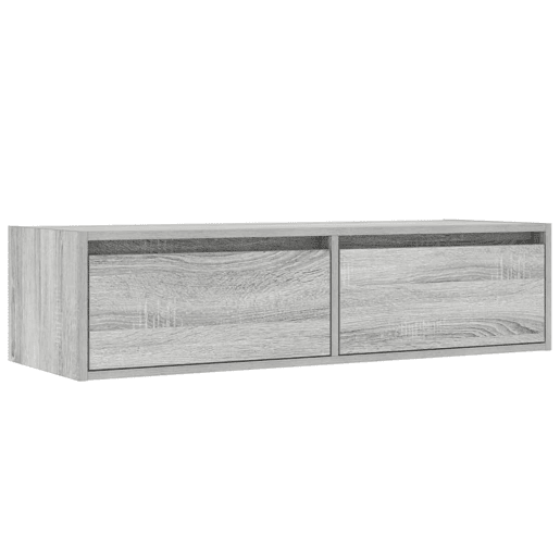 Móvel de TV - Modulo de TV - Armário de TV com luzes LED 100X35,5x25 cm sonoma cinza