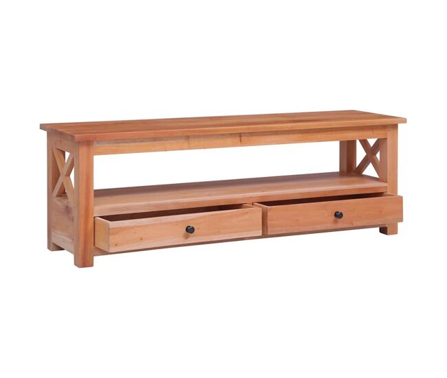 Mueble TV - Mesa de TV madera maciza de caoba 115x30x40 cm