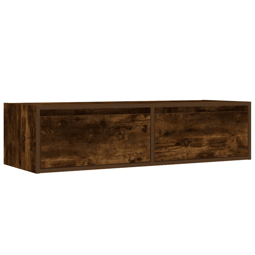 Móvel de TV - Modulo de TV - Armário de TV com luzes LED 100X35,5x25 cm carvalho fumado