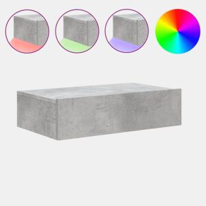 Móvel de TV - Modulo de TV - Armário de TV com luzes LED 60x35x15,5 cm cinzento cimento