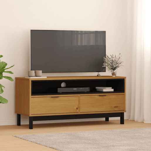Móvel de TV - Modulo de TV - Armário de TV FLAM 110x40x50 cm madeira de pinho maciça