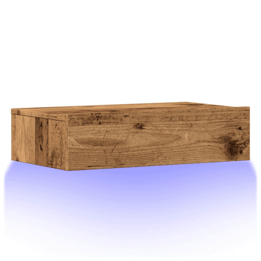 Móvel de TV - Modulo de TV - Armário de TV com luzes LED 60x35x15,5 cm madeira velha