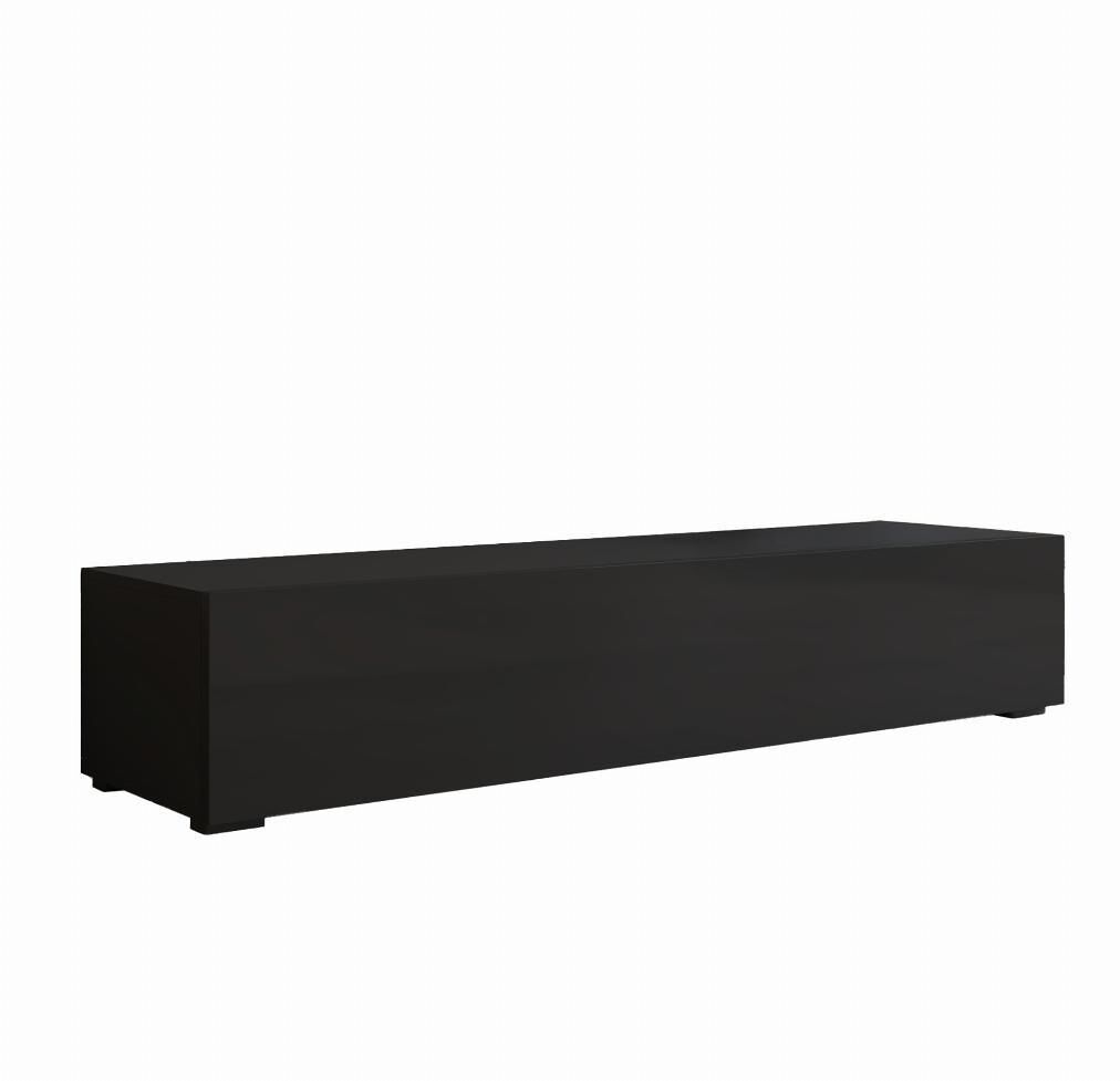 Mueble tv salón comedor negro 160x40x32 1 puerta nora h2 muebles bonitos