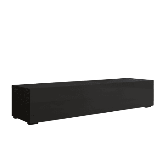 Móvel TV Sala de estar e jantar Preto 160x40x32 1 porta Nora H2 Muebles Bonitos