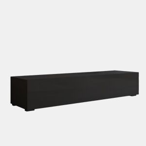 Móvel TV Sala de estar e jantar Preto 160x40x32 1 porta Nora H2 Muebles Bonitos