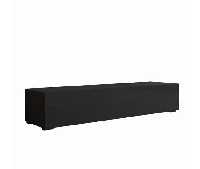 Mueble tv salón comedor negro 160x40x32 1 puerta nora h2 muebles bonitos