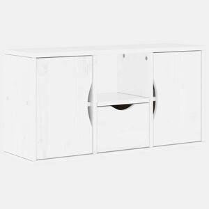 Armário para TV - Móvel TV com gaveta ODDA Madeira maciça de pinho branco
