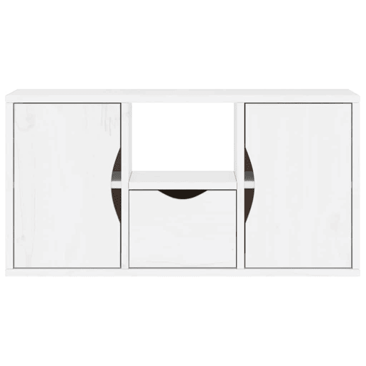 Armário para TV - Móvel TV com gaveta ODDA Madeira maciça de pinho branco