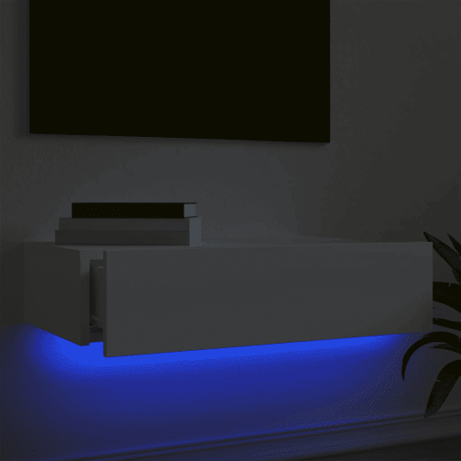 Móvel de TV - Modulo de TV - Armário de TV com luzes LED 60x35x15,5 cm branco