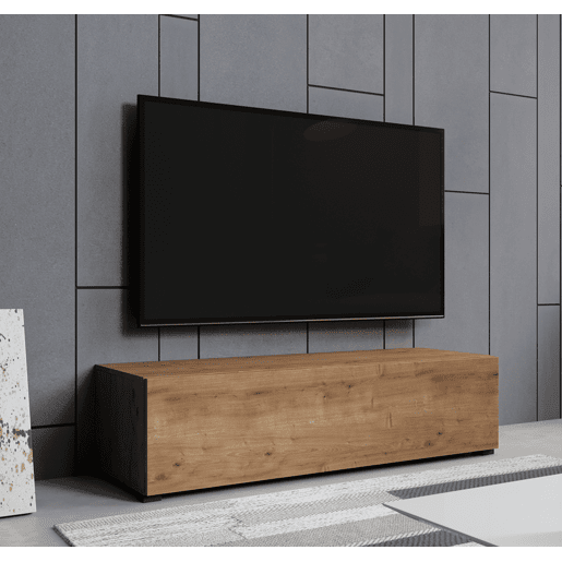 Móvel TV Sala de estar e jantar Carvalho 120x40x30 1 porta Aitana M1 Muebles Bonitos