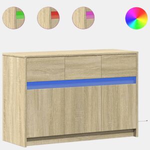 Móvel de TV - Modulo de TV - Armário de TV com luzes LED derivados de madeira carvalho sonoma