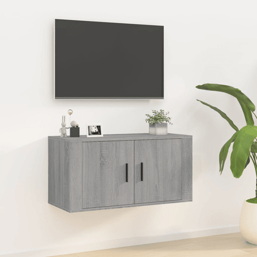Móvel de TV - Modulo de TV - Armário de TV de parede 80x34,5x40 cm cinzento sonoma