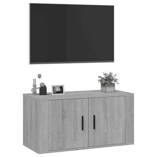 Móvel de TV - Modulo de TV - Armário de TV de parede 80x34,5x40 cm cinzento sonoma