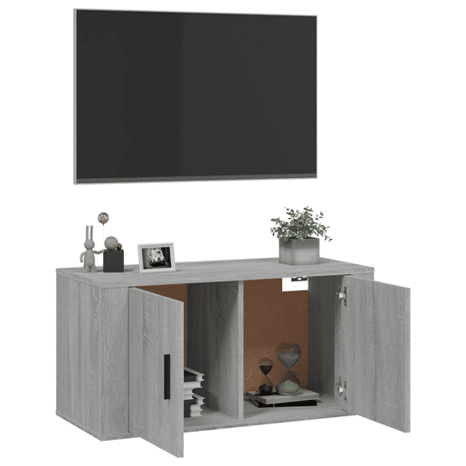 Móvel de TV - Modulo de TV - Armário de TV de parede 80x34,5x40 cm cinzento sonoma