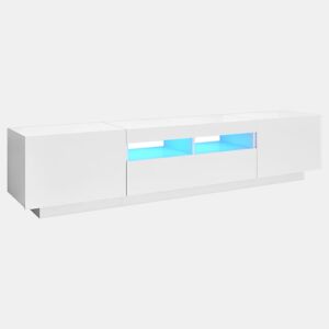 Móvel de TV - Modulo de TV - Armário de TV com luzes LED 180x35x40 cm branco