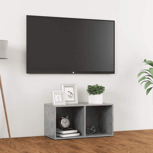 Móvel de TV - Modulo de TV - Armário de TV 72x35x36,5 cm derivados de madeira cinzento cimento