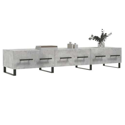 Móvel de TV - Modulo de TV - Armário de TV 150x36x30 cm derivados de madeira cinzento cimento