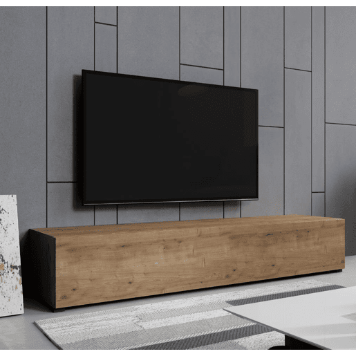 Móvel TV Sala de estar e jantar Carvalho 180x40x30 1 porta Aitana M2 Muebles Bonitos Móvel TV Sala de estar e jantar Carvalho 180x40x30 1 porta Aitana M2 Muebles Bonitos